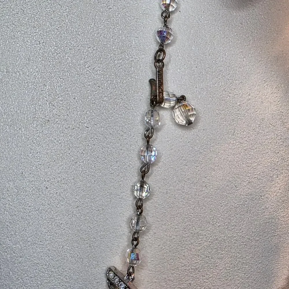 Vintage Laguna AB Crystal 3-Strand Necklace 502 - Picture 4 of 7